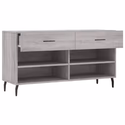 vidaXL Shoe Bench Shoe Cupboard Shoe Storage Shoe Rack Black Engineered Wood - grey sonoma - Additional view 4
