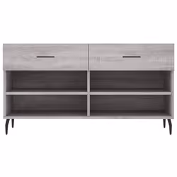 vidaXL Shoe Bench Shoe Cupboard Shoe Storage Shoe Rack Black Engineered Wood - grey sonoma - Additional view 5