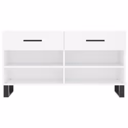 vidaXL Shoe Bench Shoe Cupboard Shoe Storage Shoe Rack Black Engineered Wood - white - Additional view 5