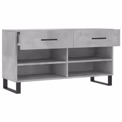 vidaXL Shoe Bench Shoe Cupboard Shoe Storage Shoe Rack Black Engineered Wood - concrete grey - Additional view 4