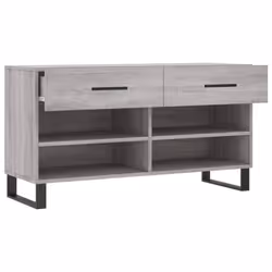 vidaXL Shoe Bench Shoe Cupboard Shoe Storage Shoe Rack Black Engineered Wood - grey sonoma - Additional view 4