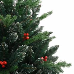 vidaXL Artificial Hinged Christmas Tree Pre Lit Artificial Tree Xmas Decor - 240 cm - Additional view 4