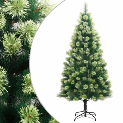vidaXL Artificial Hinged Christmas Tree Xmas Tree with Stand Christmas Decor - 210 cm