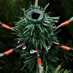 vidaXL Artificial Hinged Christmas Tree Christmas Decoration with Flocked Snow - 240 cm - Additional view 6
