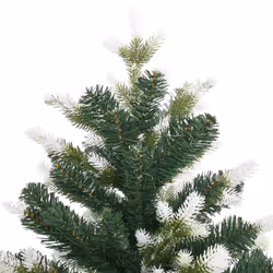 vidaXL Artificial Hinged Christmas Tree Christmas Decoration with Flocked Snow - 210 cm - Additional view 4