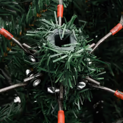 vidaXL Artificial Hinged Christmas Tree Christmas Decoration with Flocked Snow - 210 cm - Additional view 6