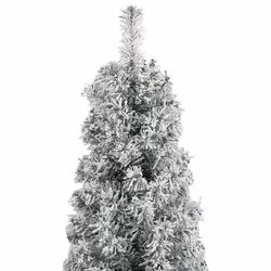 vidaXL Slim Artificial Christmas Tree Decoration Artificial Tree Xmas Tree - green and white, 300 cm