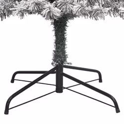 vidaXL Slim Artificial Christmas Tree Decoration Artificial Tree Xmas Tree - green and white, 300 cm - Additional view 4