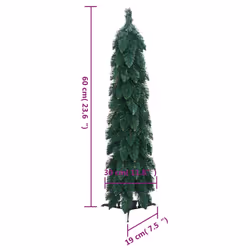 vidaXL Artificial Pre-lit Christmas Tree with LEDs Artificial Tree Decoration - green, 60 cm