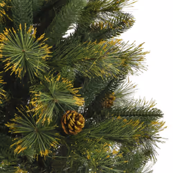 vidaXL Artificial Hinged Christmas Tree Decor Pre Lit Xmas Tree with Cones - 150 cm - Additional view 4
