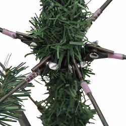 vidaXL Artificial Hinged Christmas Tree Decor Pre Lit Xmas Tree with Cones - 150 cm - Additional view 6