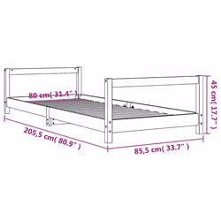 VidaXL 834404 kids bed Black Wood - Additional view 8