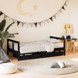 VidaXL 834407 kids bed Black Wood