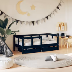 VidaXL 834416 kids bed Black Wood