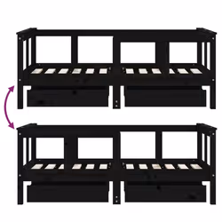 VidaXL 834416 kids bed Black Wood - Additional view 8