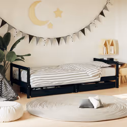 VidaXL 834419 kids bed Black Wood