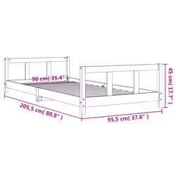 VidaXL 834424 kids bed White Wood - Additional view 8