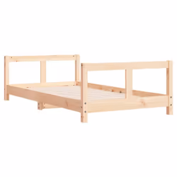 vidaXL Kids Bed Frame Wooden Bed Base Bedstead for Children Solid Wood Pine - brown, 80 x 160 cm - Additional view 2