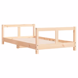 vidaXL Kids Bed Frame Wooden Bed Base Bedstead for Children Solid Wood Pine - brown, 80 x 160 cm - Additional view 5