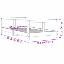 VidaXL 834430 kids bed White Wood - Additional view 8