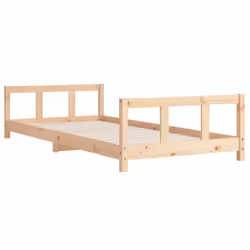 vidaXL Kids Bed Frame Wooden Bed Base Bedstead for Children Solid Wood Pine - brown, 90 x 190 cm - Additional view 2