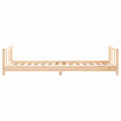 vidaXL Kids Bed Frame Wooden Bed Base Bedstead for Children Solid Wood Pine - brown, 90 x 190 cm - Additional view 4