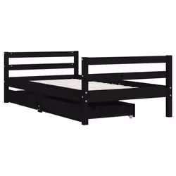 VidaXL 834437 kids bed Black Wood