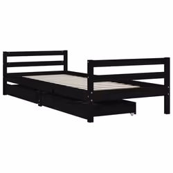 VidaXL 834440 kids bed Black Wood