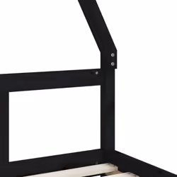 vidaXL Kids Bed Frame Bedstead Wooden Bed Base Black 80x200 cm Solid Wood Pine - black, 80 x 200 cm - Additional view 6