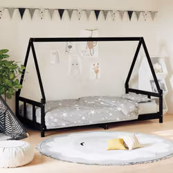 VidaXL 834455 kids bed Black Wood
