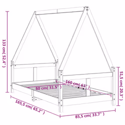 VidaXL 834461 kids bed Black Wood - Additional view 8