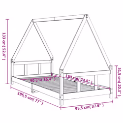 VidaXL 834463 kids bed White Wood - Additional view 8