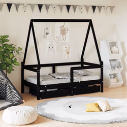 VidaXL 834467 kids bed Black Wood