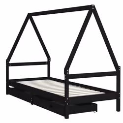 VidaXL 834470 kids bed Black Wood