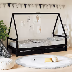 VidaXL 834479 kids bed Black Wood