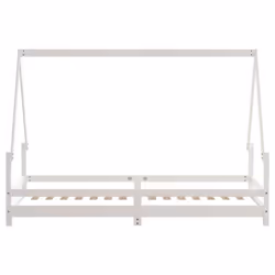 vidaXL Kids Bed Frame Bedstead Mattress Foundation 90x200 cm Solid Wood Pine - white, 80 x 200 cm - Additional view 4