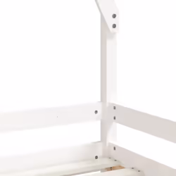 vidaXL Kids Bed Frame Bedstead Mattress Foundation 90x200 cm Solid Wood Pine - white, 80 x 200 cm - Additional view 6