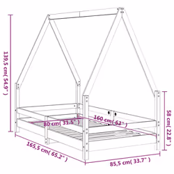 VidaXL 834482 kids bed Black Wood - Additional view 7