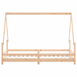 vidaXL Kids Bed Frame Bedstead Mattress Foundation 90x200 cm Solid Wood Pine - brown, 90 x 190 cm - Additional view 4