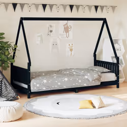 VidaXL 834497 kids bed Black Wood