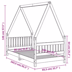 VidaXL 834505 kids bed White Wood - Additional view 8