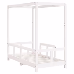 vidaXL Kids Bed Frame Bedstead Mattress Foundation 90x200 cm Solid Wood Pine - white, 70 x 140 cm - Additional view 5