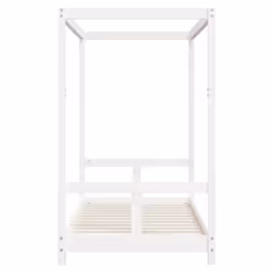 vidaXL Kids Bed Frame Bedstead Mattress Foundation 90x200 cm Solid Wood Pine - white, 80 x 160 cm - Additional view 4