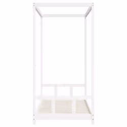 vidaXL Kids Bed Frame Bedstead Mattress Foundation 90x200 cm Solid Wood Pine - white, 90 x 190 cm - Additional view 4