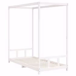 vidaXL Kids Bed Frame Bedstead Mattress Foundation 90x200 cm Solid Wood Pine - white, 90 x 200 cm - Additional view 5