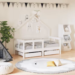 VidaXL 834541 kids bed White Wood