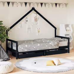 VidaXL 834551 kids bed Black Wood