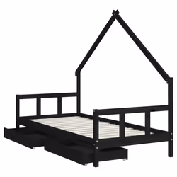 VidaXL 834554 kids bed Black Wood - Additional view 4