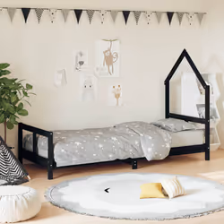 VidaXL 834566 kids bed Black Wood