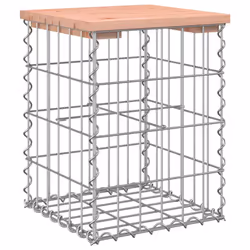 vidaXL Garden Bench Park Outdoor Bench Seat Gabion Design Solid Wood Pine - brown, 33 x 31 x 42 / 30 x 30 x 40 cm